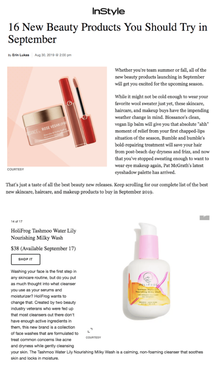 InStyle August 2019